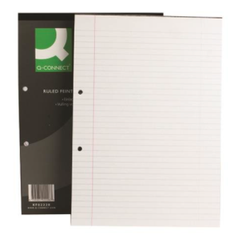 Q-Connect Feint Ruled Margin Headbound Refill Pad 160 Pages A4 (Pack of 10) 